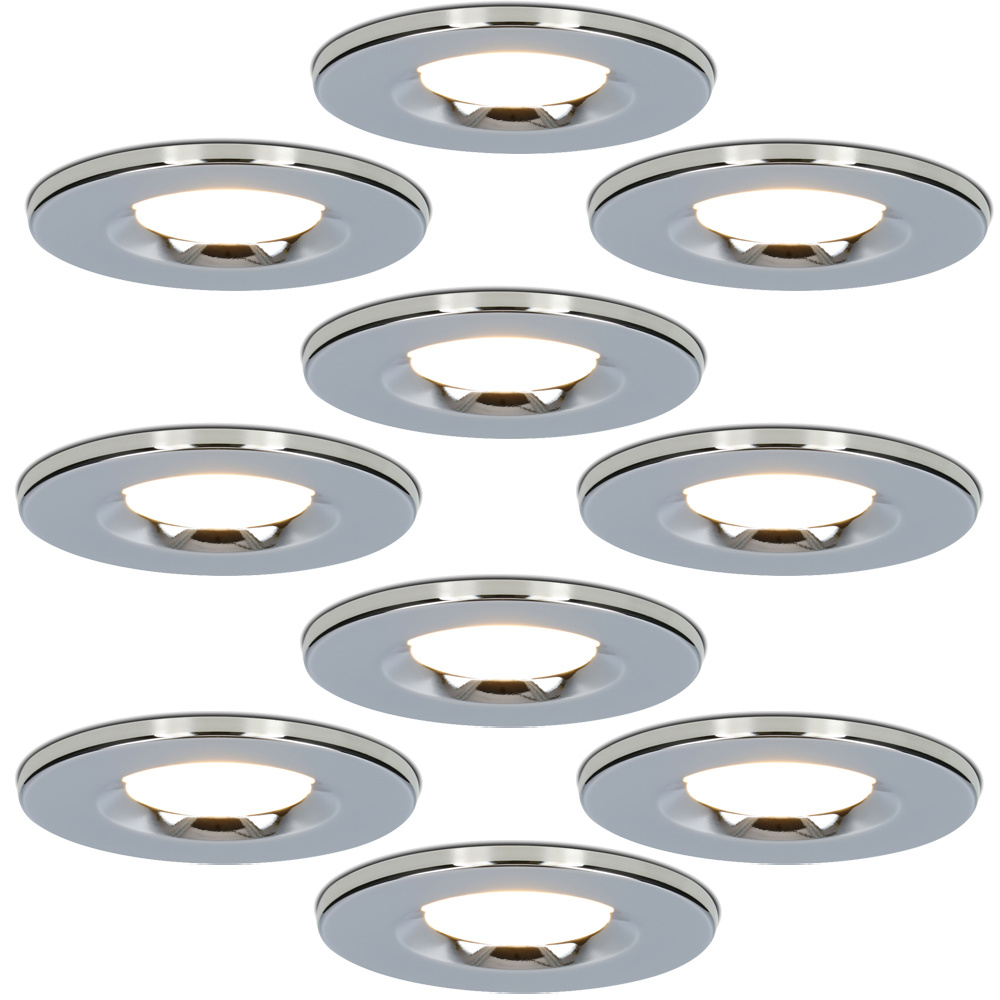 3x Venezia Spots LED Encastrables - 6W 650lm - 2700K - IP65 - Chrome
