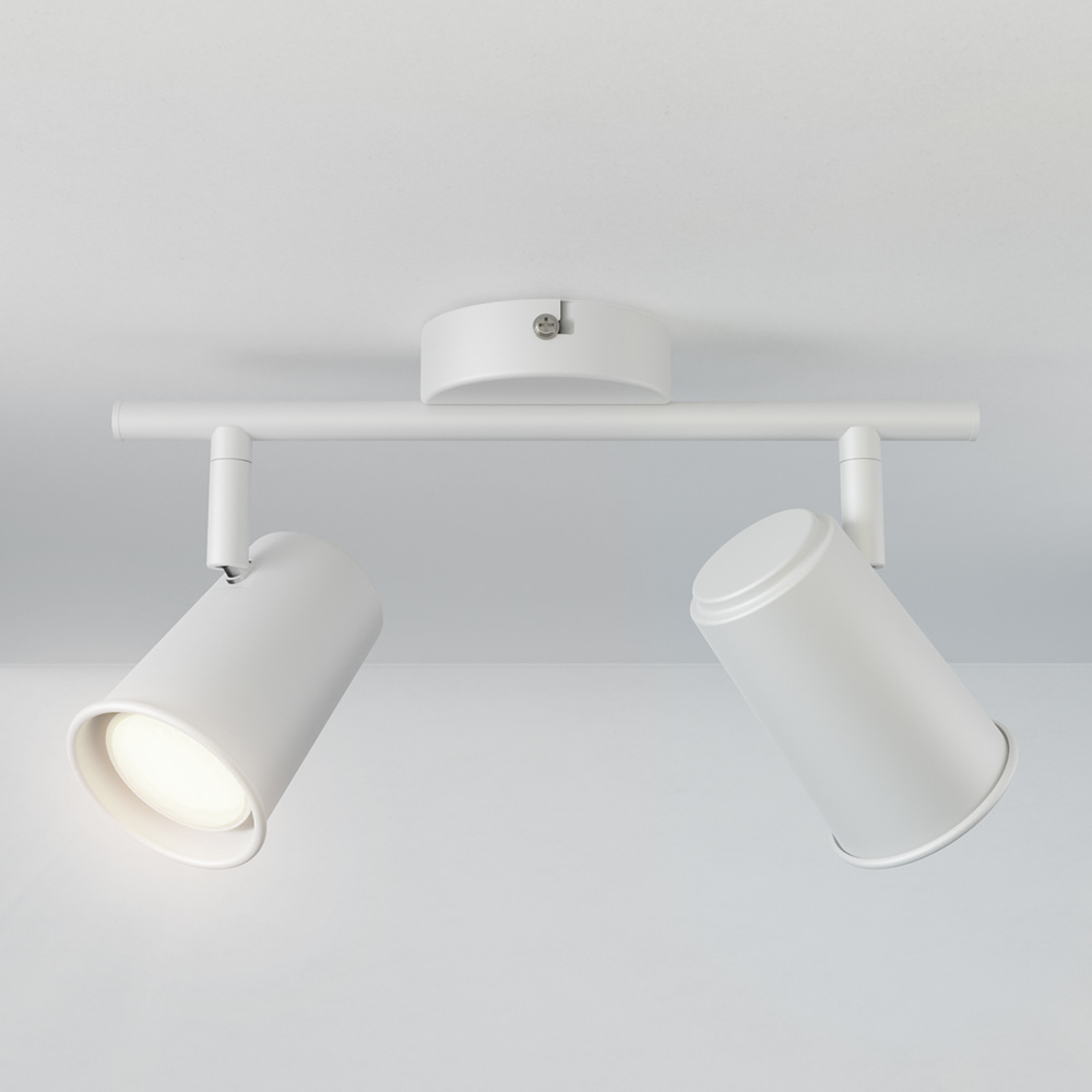 Riga LED Ceiling Lamp 2 lights - 8W 690 Lumen - 4000K - Tiltable - IP20 - White