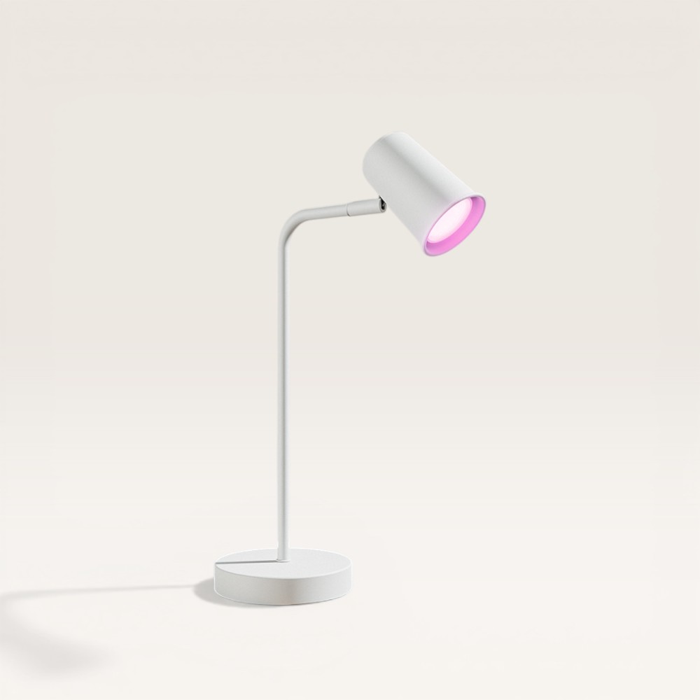 Riga Smart Tafellamp - 5W 400lm - Kantelbaar - RGBWW - Wit - IP20