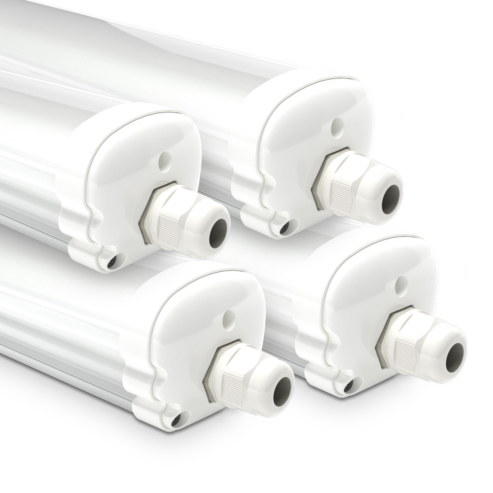 4x LED TL armaturen 120cm - 36W 4320lm (120lm/W) - IP65 - 6500K - Koppelbaar - IK07
