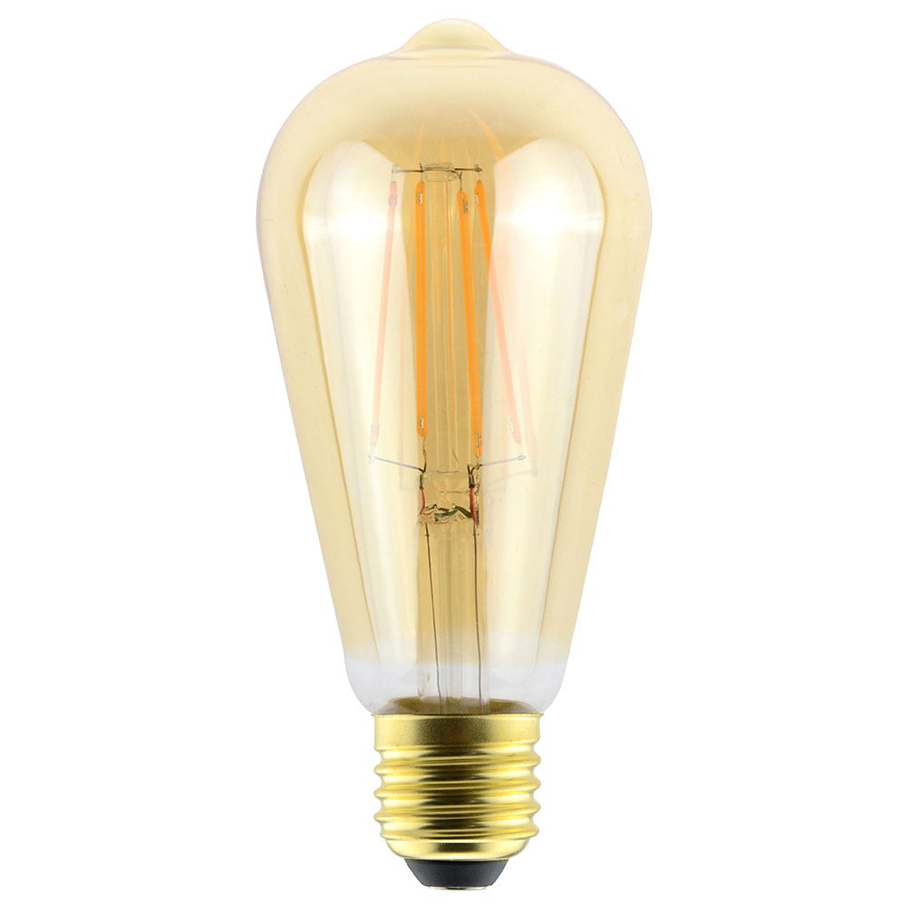 Filament LED Bulb ST64 DIM E27 9W 220-240V 950LM 2200K Amber Glass
