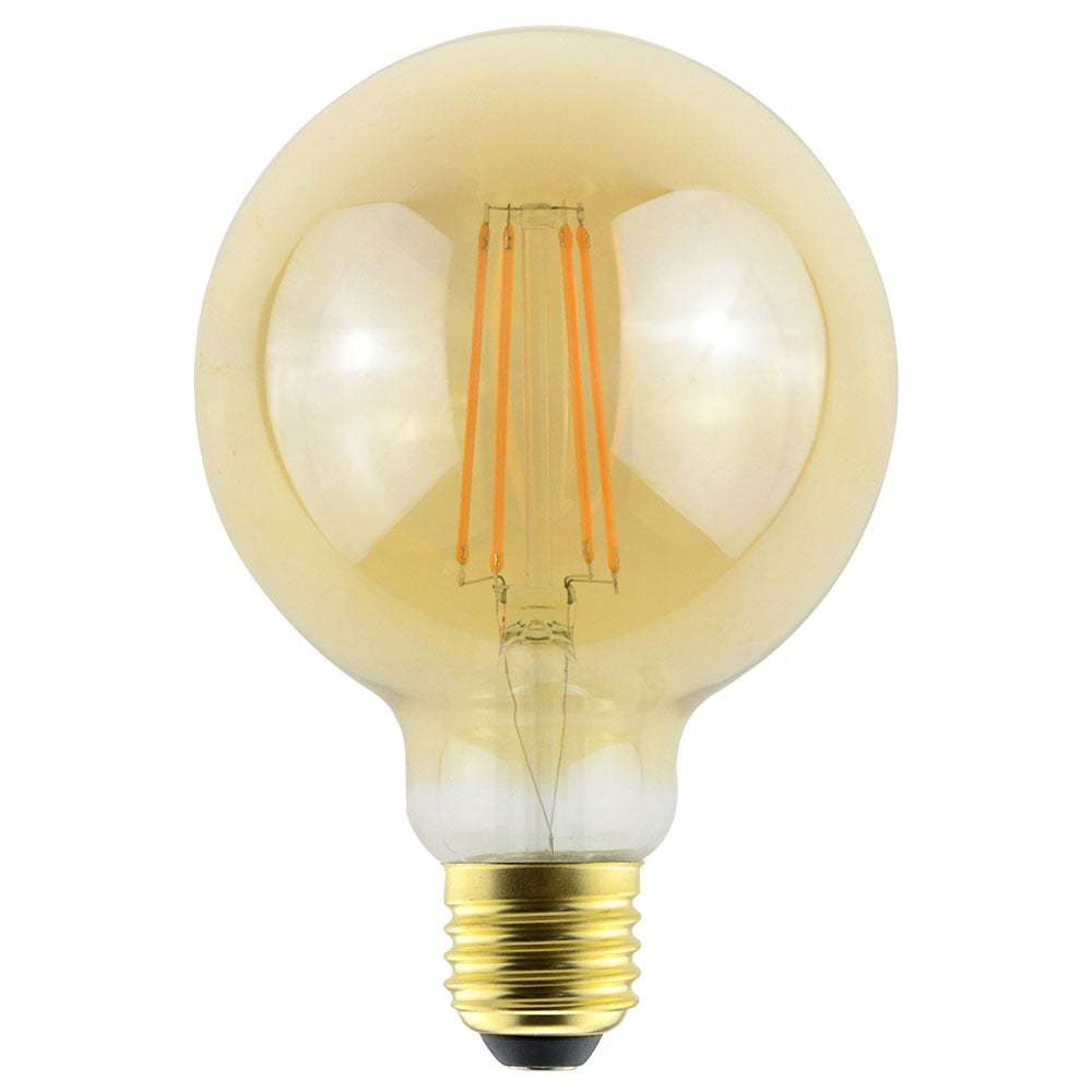 Filament LED Bulb G95 DIM E27 9W 220-240V 950LM 2200K Amber Glass