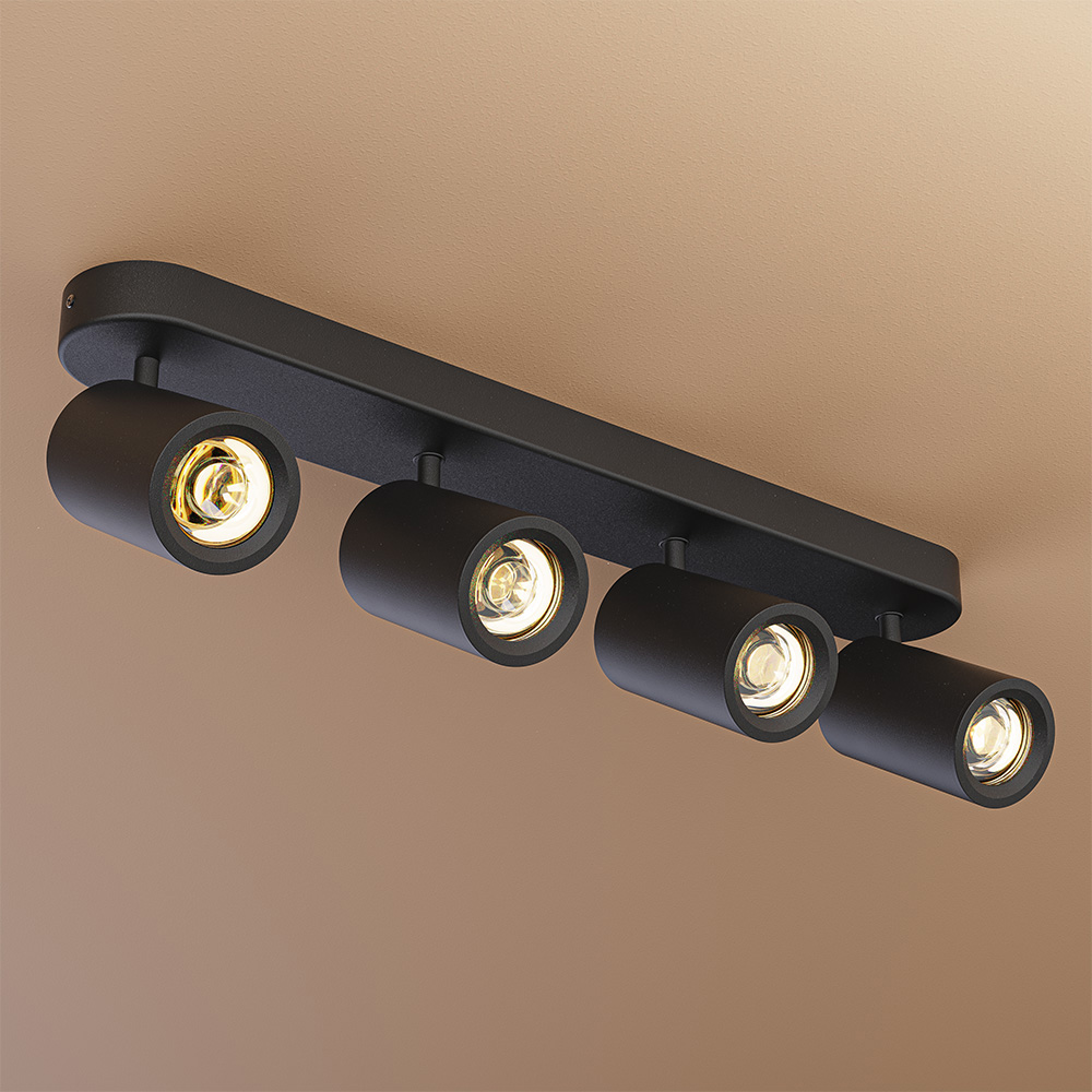 Madona - LED-Deckenleuchte - 4 Spots - Ohne GU10 - schwenkbar und drehbar - rechteckig