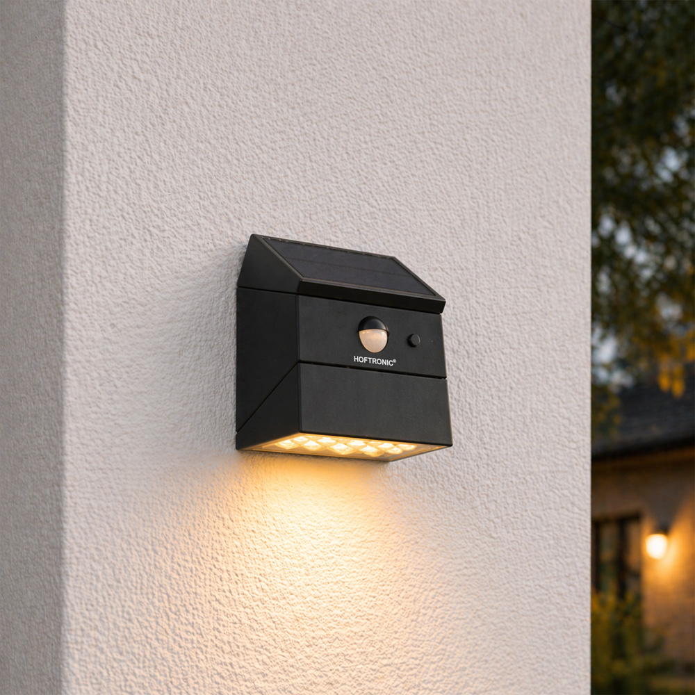 Cubos Solar LED-Wandleuchte - 2,5 W 300lm - 2700K/4000K/6000K - IP65 - Schwarz - Downlight