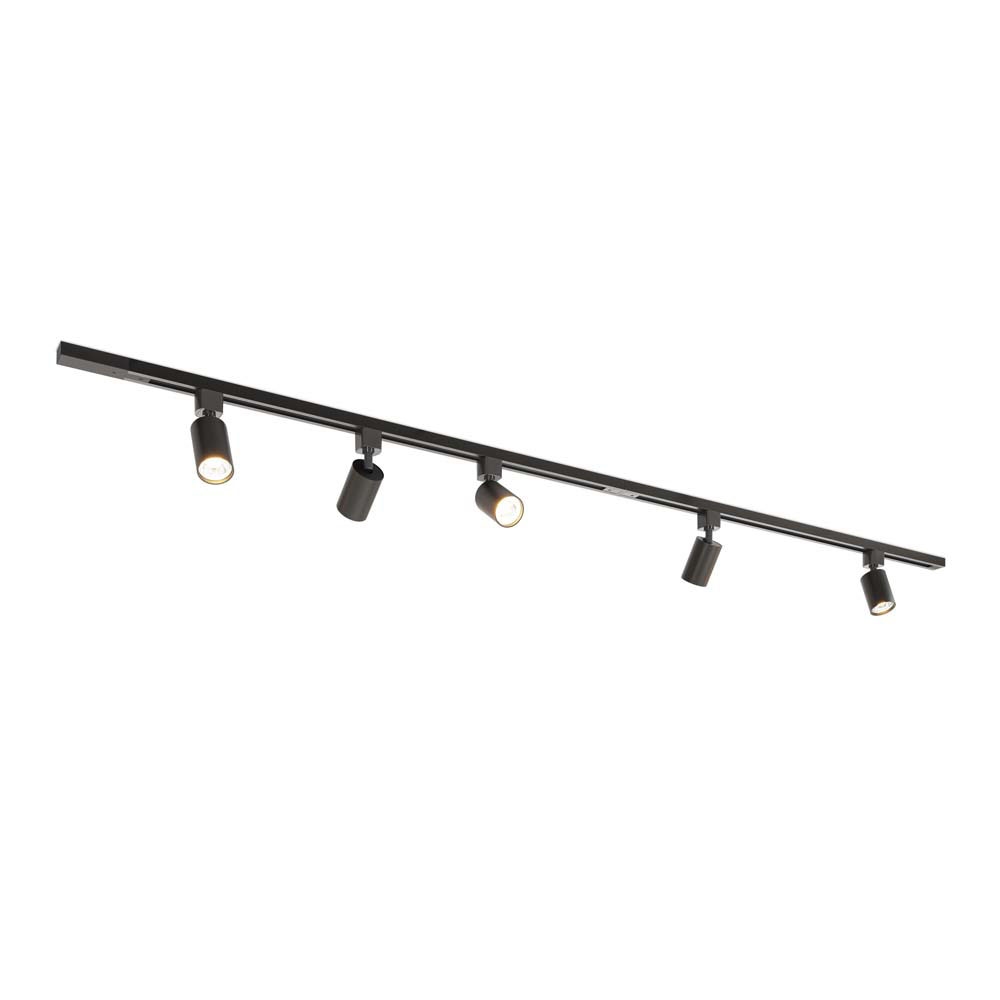 Taros LED Schienensysteme-Paket - gerade - 2x 1 m Schiene - 5 Schienenstrahler