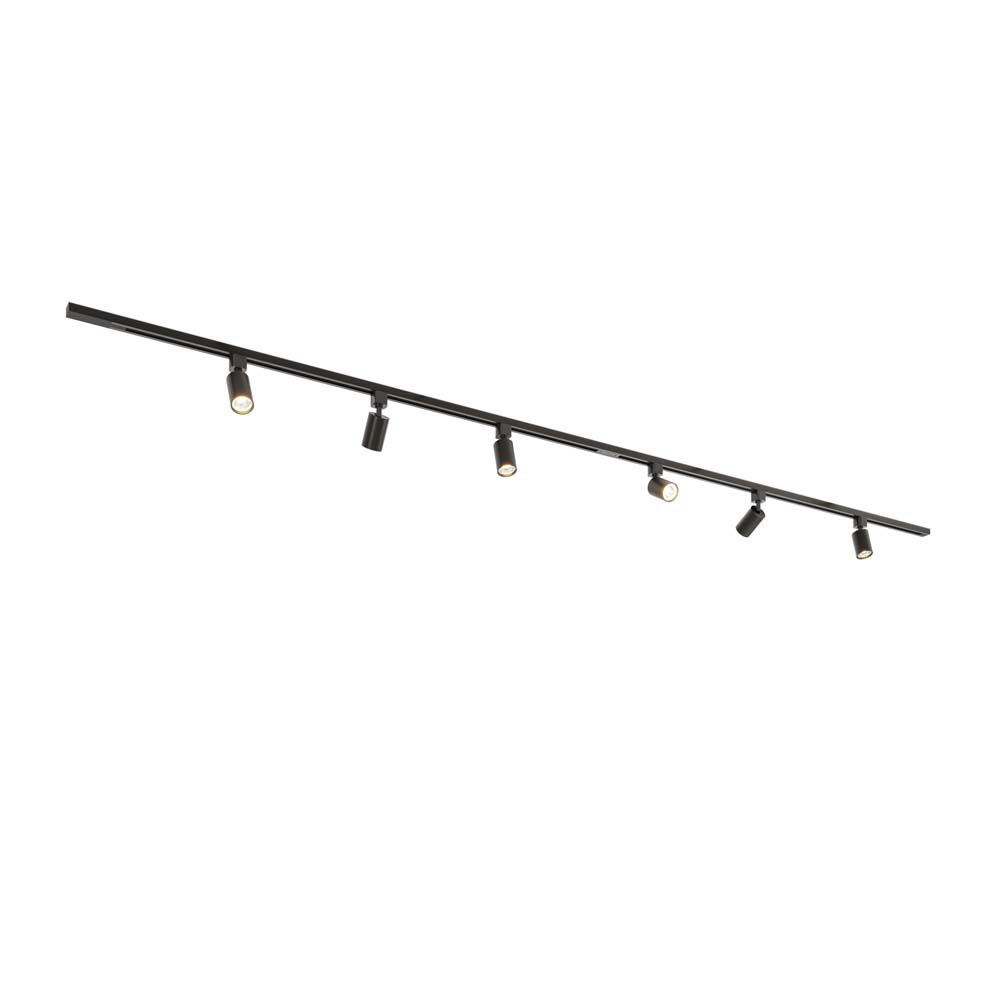 Taros LED Track Lighting package - Straight - 2x 1,5m Track - 6 Spotlights