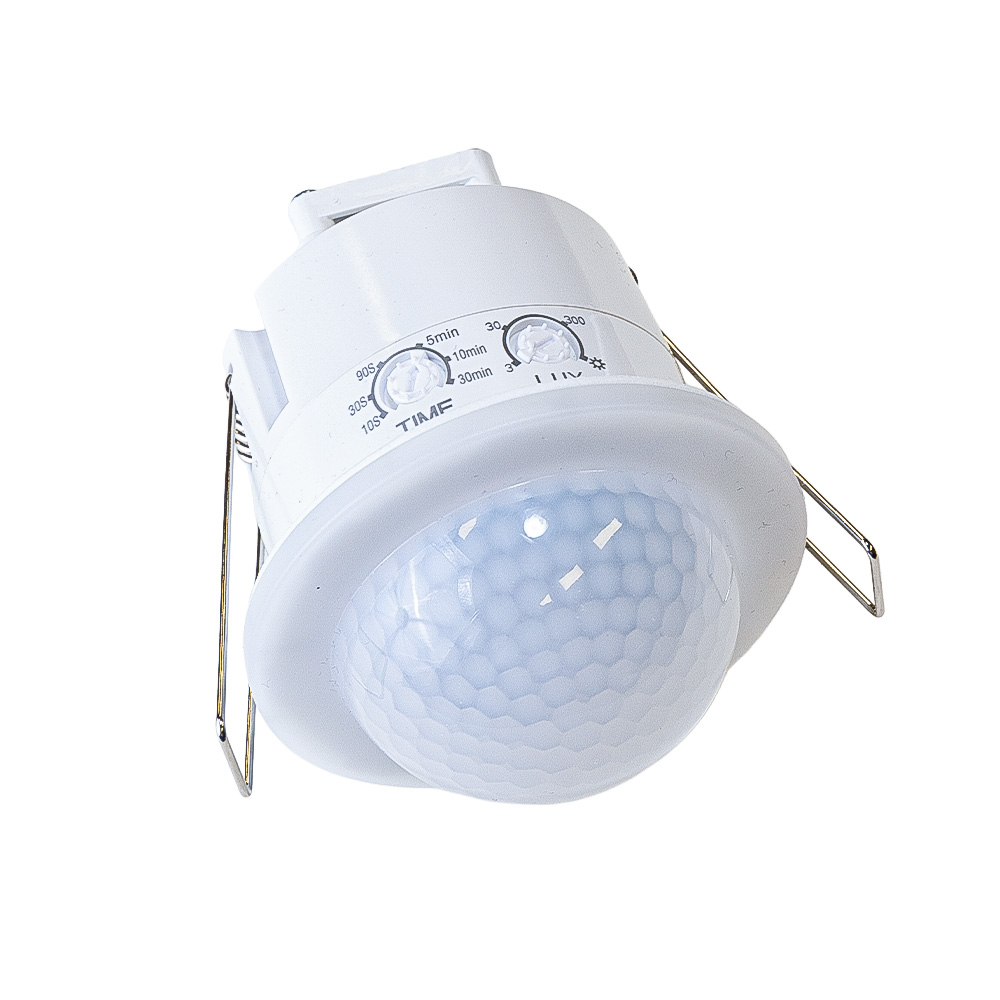 PIR motion sensor with twilight sensor - 68mm - 20m range - Max. 600W