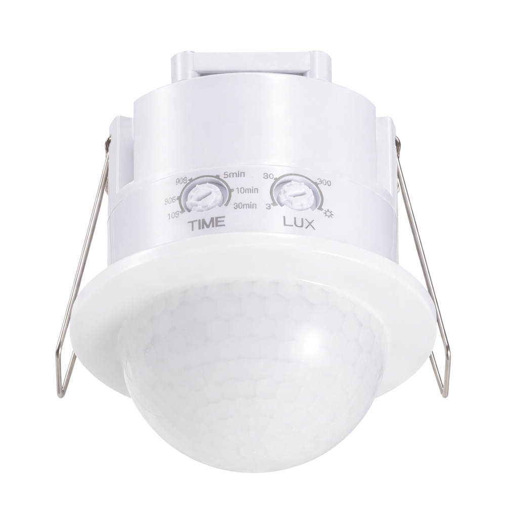 Détecteur de mouvement PIR avec détecteur crépusculaire - 68 mm - Portée de 20 m