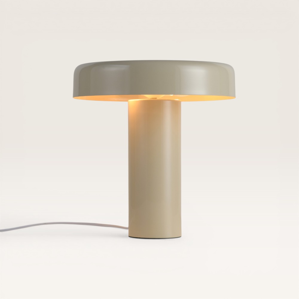 Tischleuchte Arcena crema - Pilzlampe in Cremeweiß für den Innenbereich