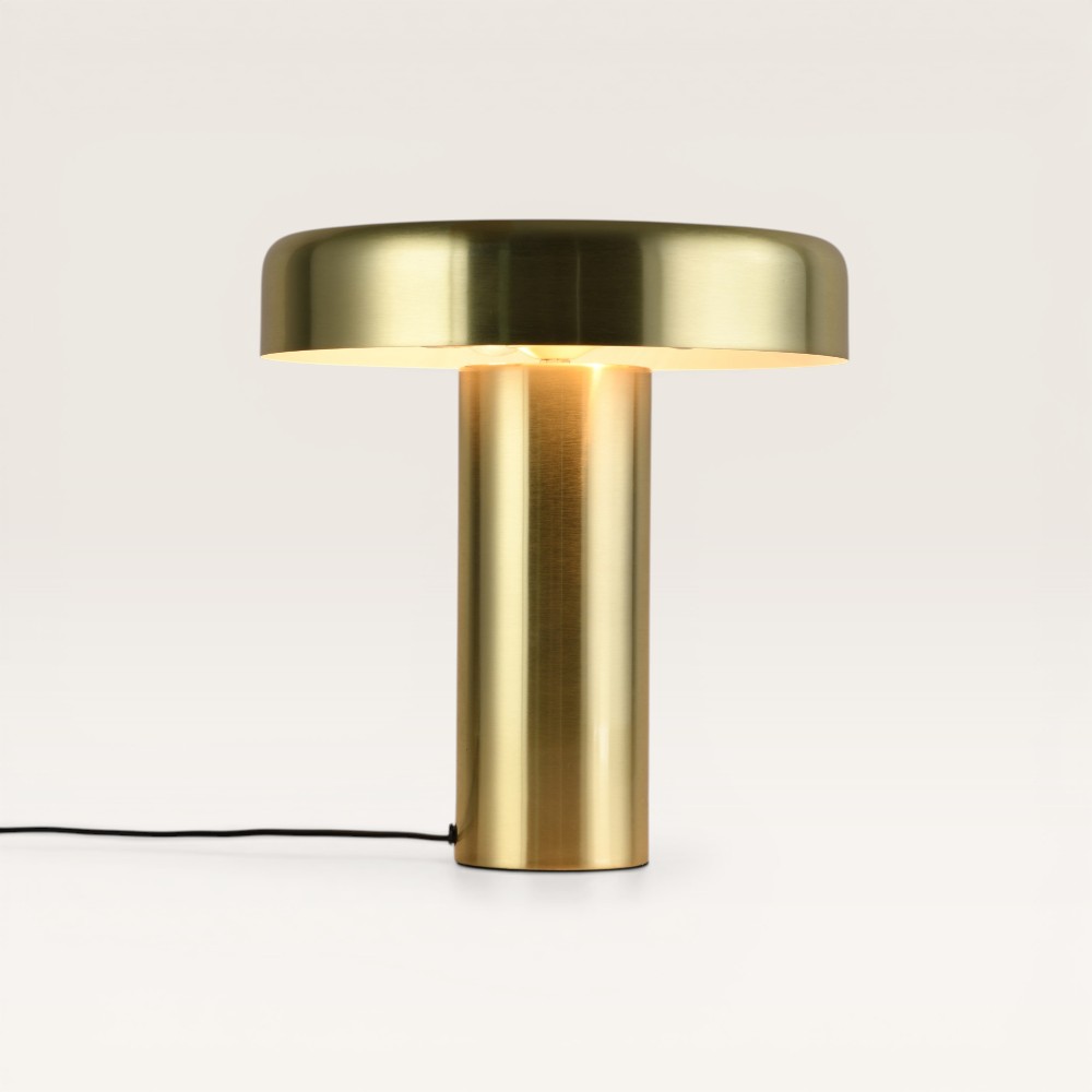 Tischleuchte Arcena ottone - Pilzlampe in Gold für den Innenbereich