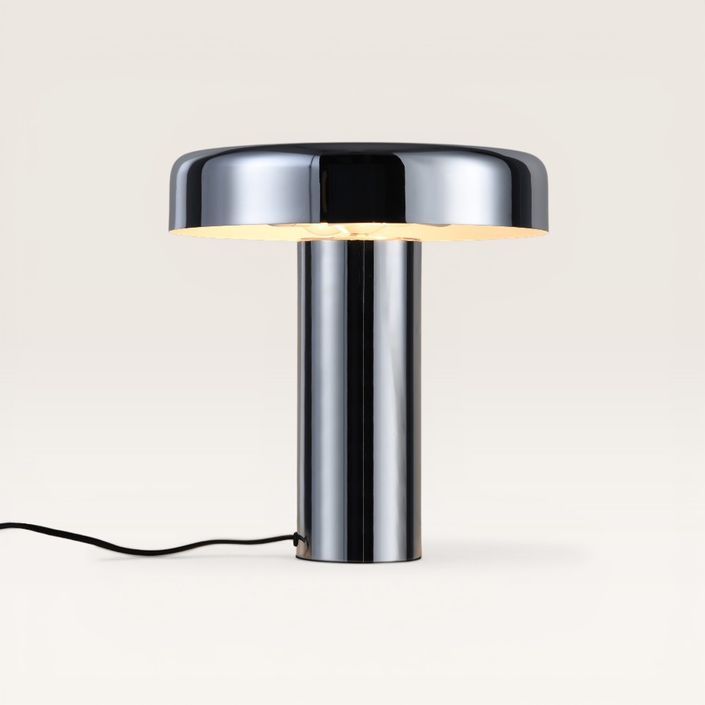 Tischleuchte Arcena cromo - Pilzlampe in Chrom für den Innenbereich