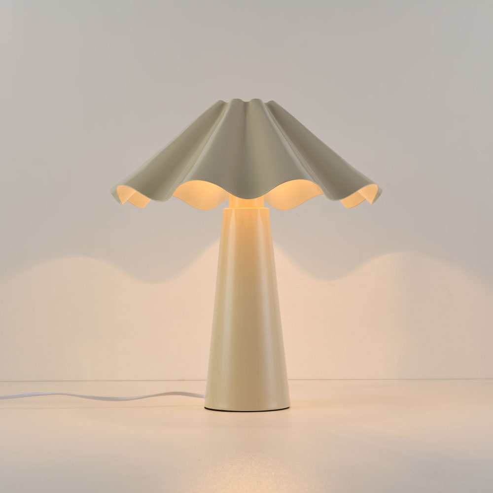 Lampe de table Falisse - E14 - Blanc cassé - Champignon - Parapluie - IP20