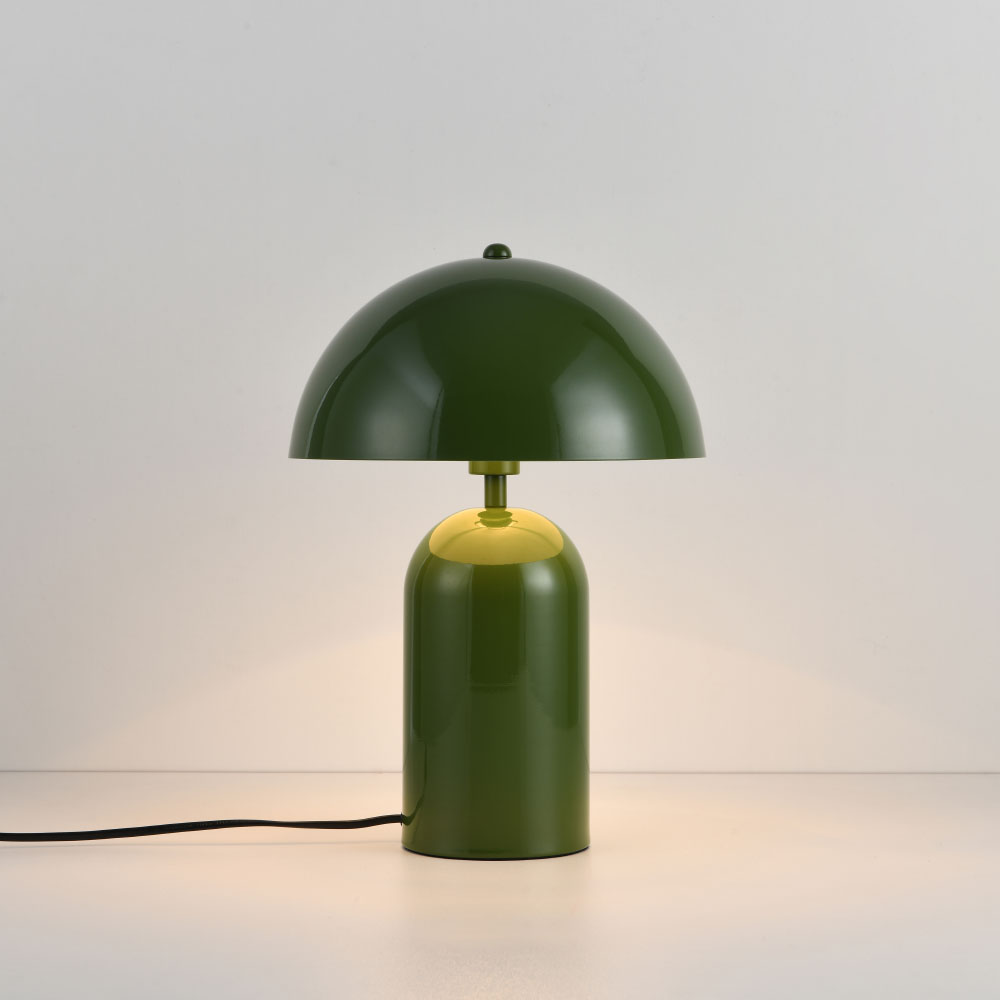 Lampe de table Asteri verde oliva s - E14 - Lampe champignon - Métal - IP20