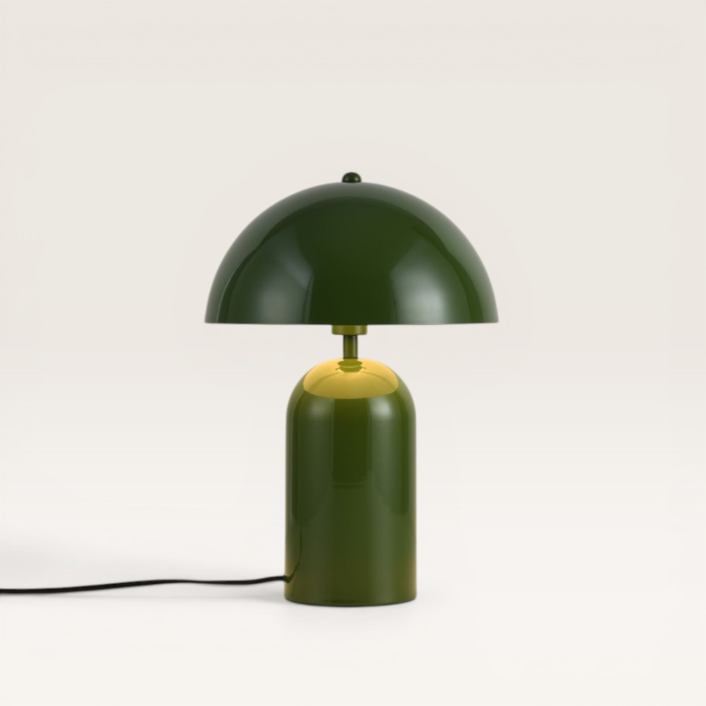 Table lamp Asteri verde oliva s - E14 - 25W - Mushroom lamp - Metal - IP20