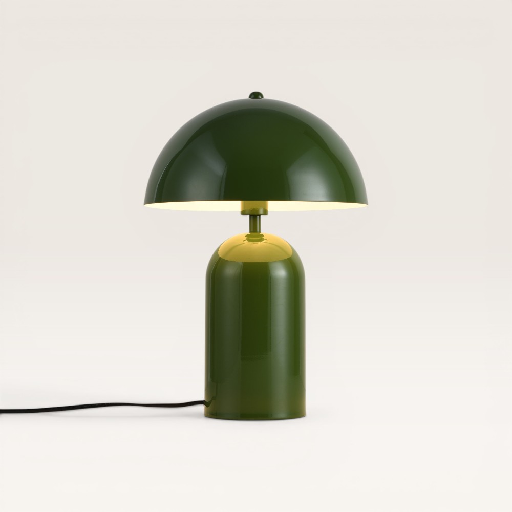 Tischlampe Asteri verde oliva s – Grüne Pilzlampe für den Innenbereich
