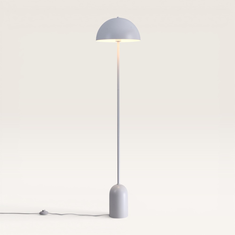 Floor lamp Avela bianco - White metal mushroom lamp for indoor use