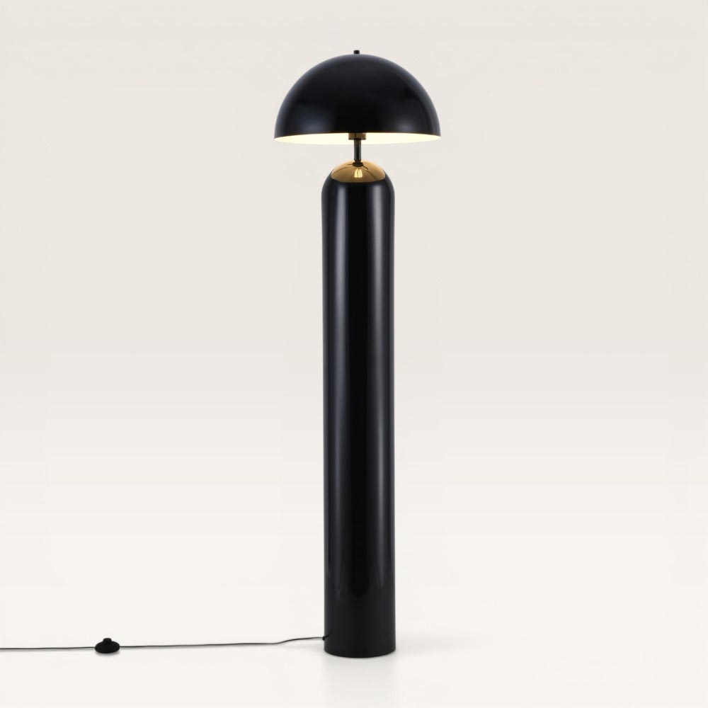 Lampadaire Asteri nero l - Lampe champignon noire en métal pour l'intérieur