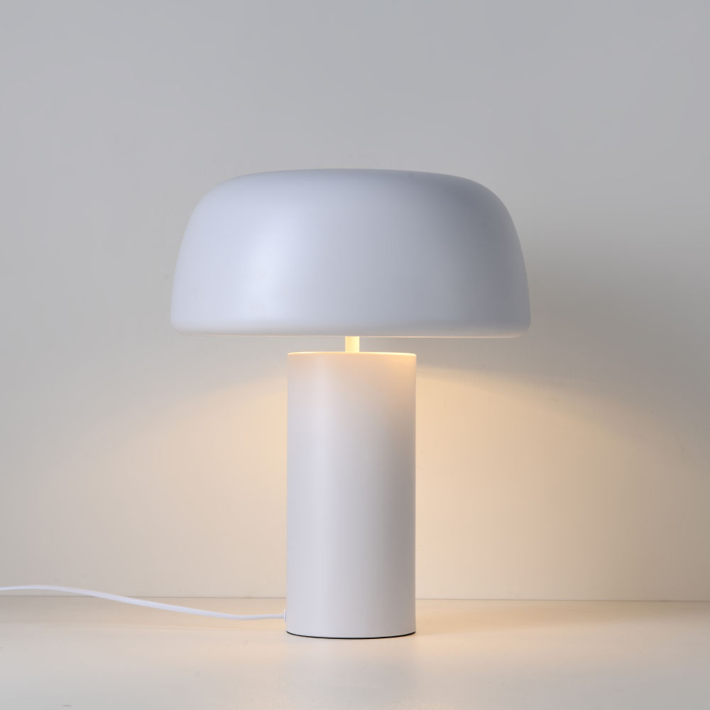 Bordlampe Voryn bianco m - E27 - IP20 - Champignon - Medium - Vit