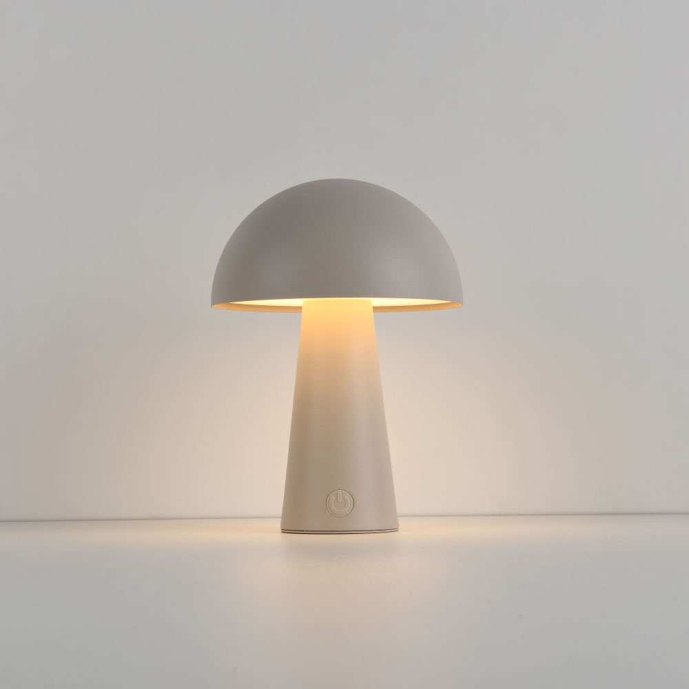 Lampe de table LED Arvento beige - 2 W - Beige - Lampe champignon - IP44 - Rechargeable