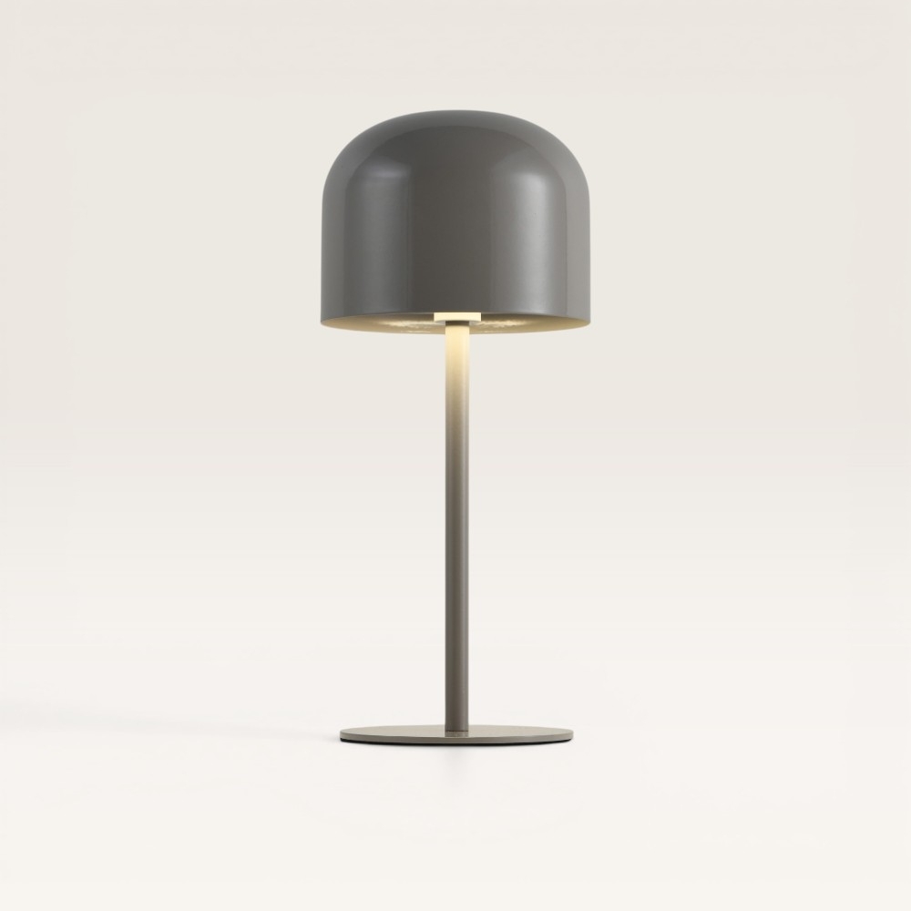 LED-Tischleuchte Ariello beige m – Dimmbare und wiederaufladbare Pilzlampe