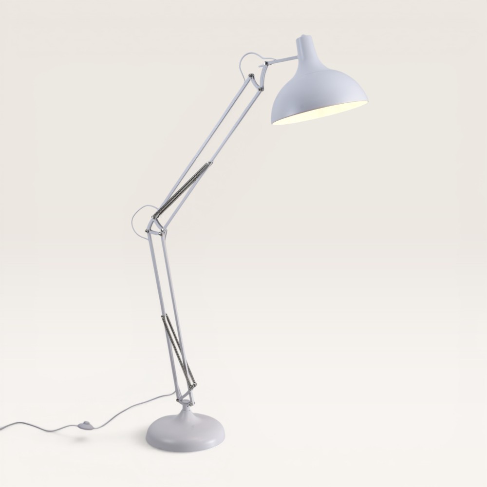 Floor lamp Dorsen bianco - White adjustable metal lamp