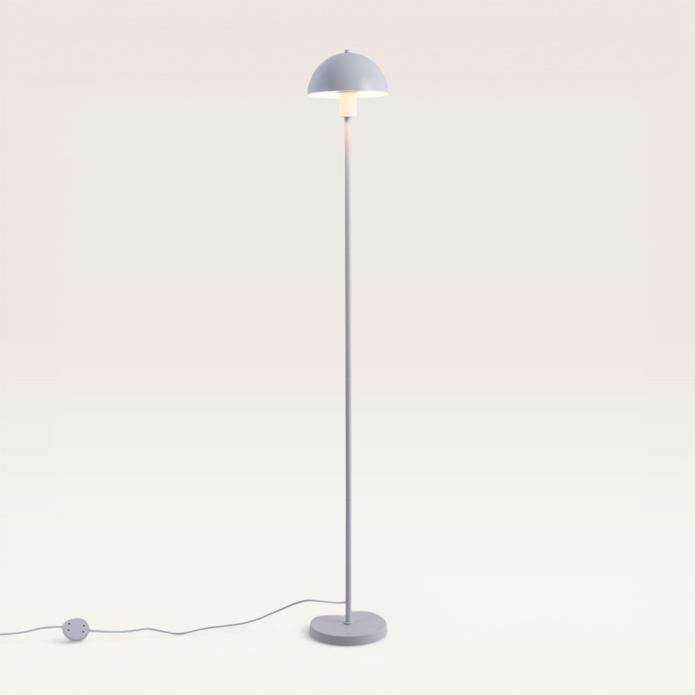 Floor lamp Wistro bianco - White floor lamp with mushroom-shaped shade
