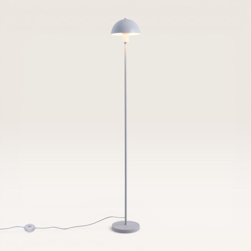 Staande lamp Wistro bianco - Witte vloerlamp met paddenstoel kap