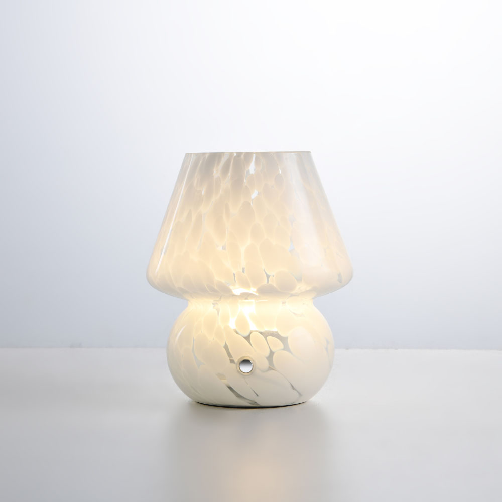 LED-bordlampe Qireno marmo - 2 W - Glas - IP44 - Med dæmper - Opladelig