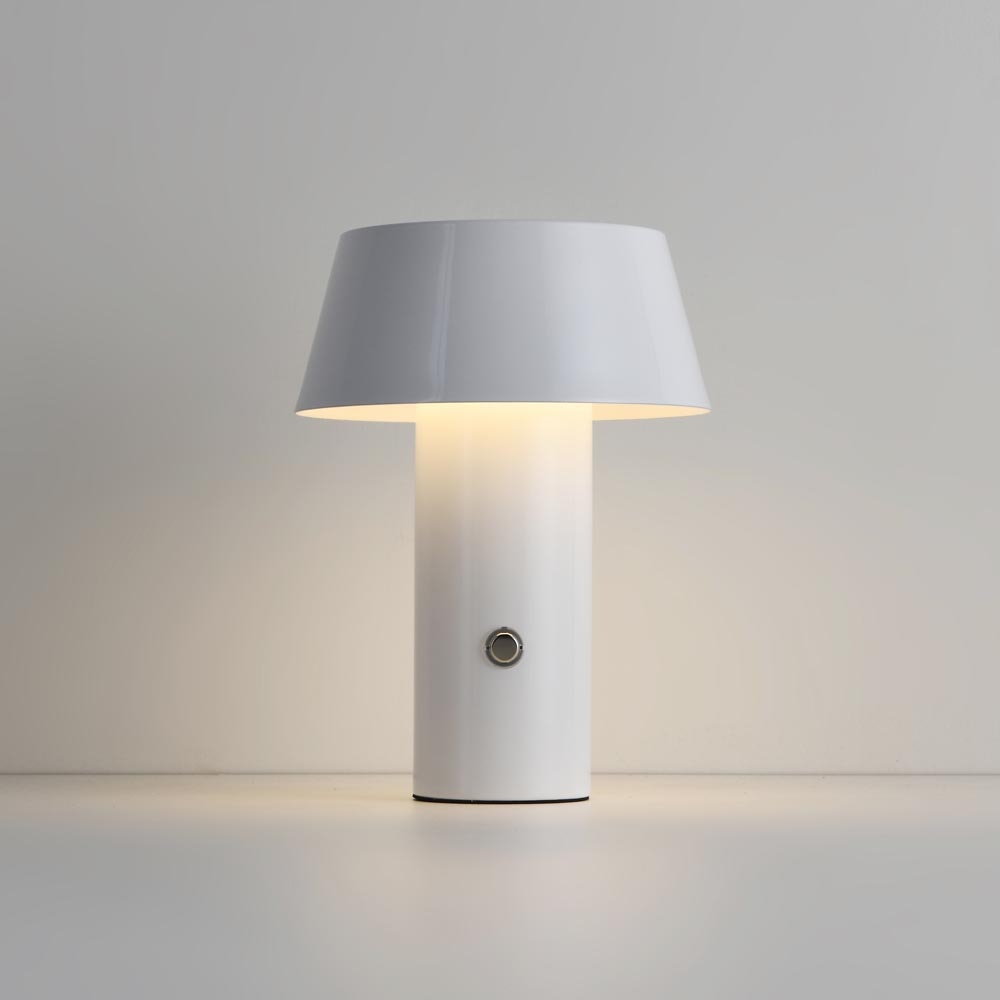 LED-Bordlampe Cadera bianco - Champignonlampe - Dæmper - Opladeligt