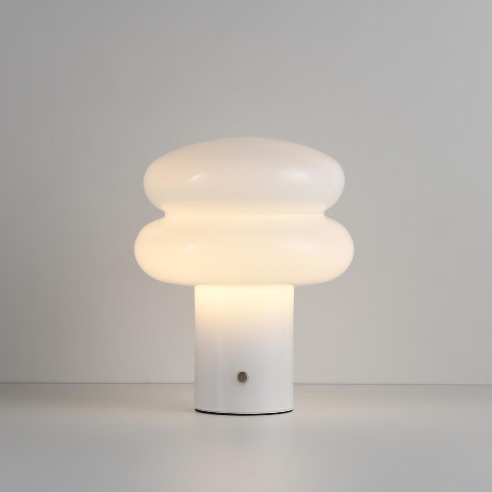 LED-bordlampe Elistro crema - 2 W - Champignon - IP20 - Med lysdæmper