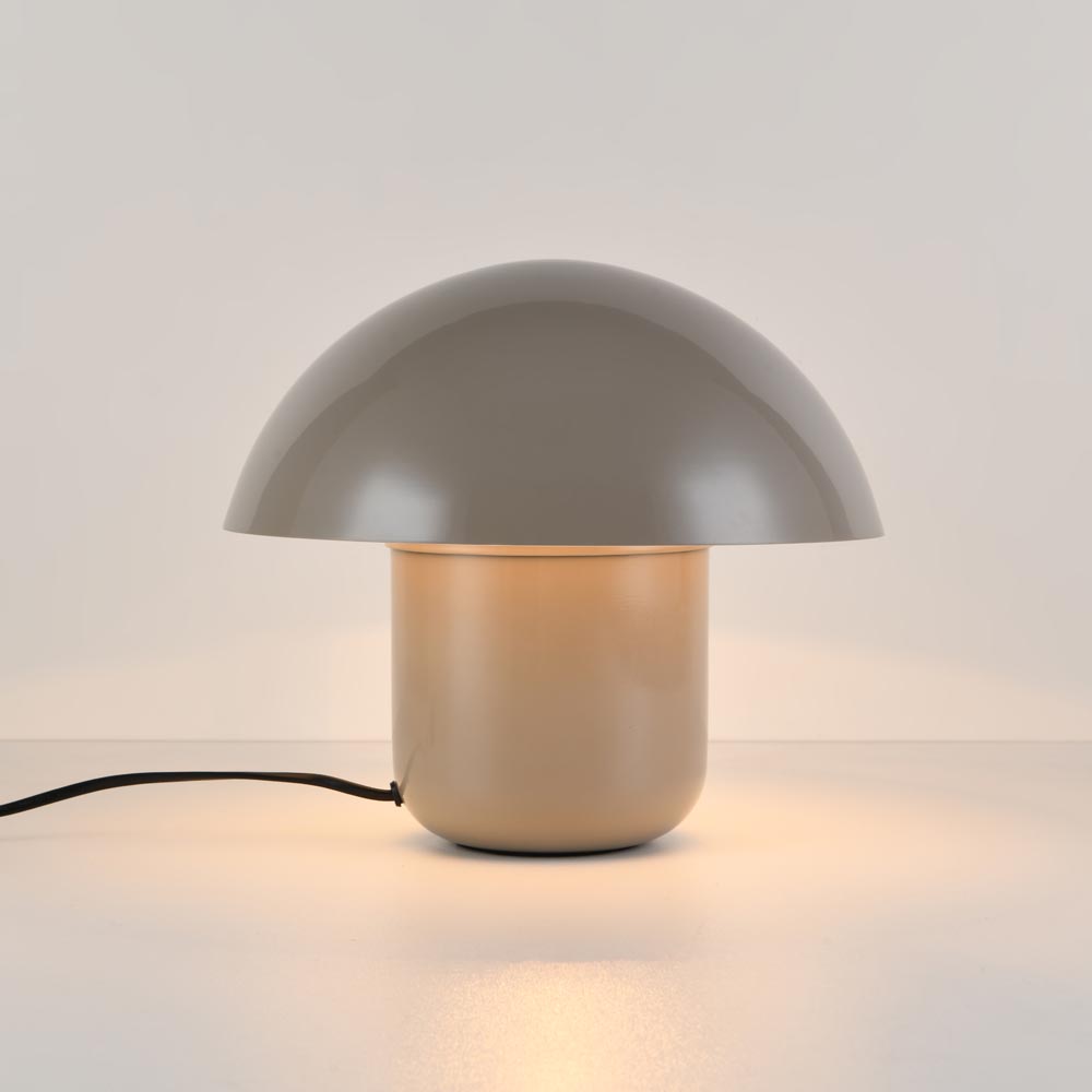 Bordlampe Javera beige - E14 - Grå - Champignonlampe - IP20