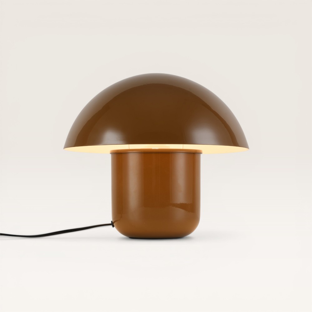 Tischleuchte Javera caramello - E14 - Braun - Pilzform - IP20