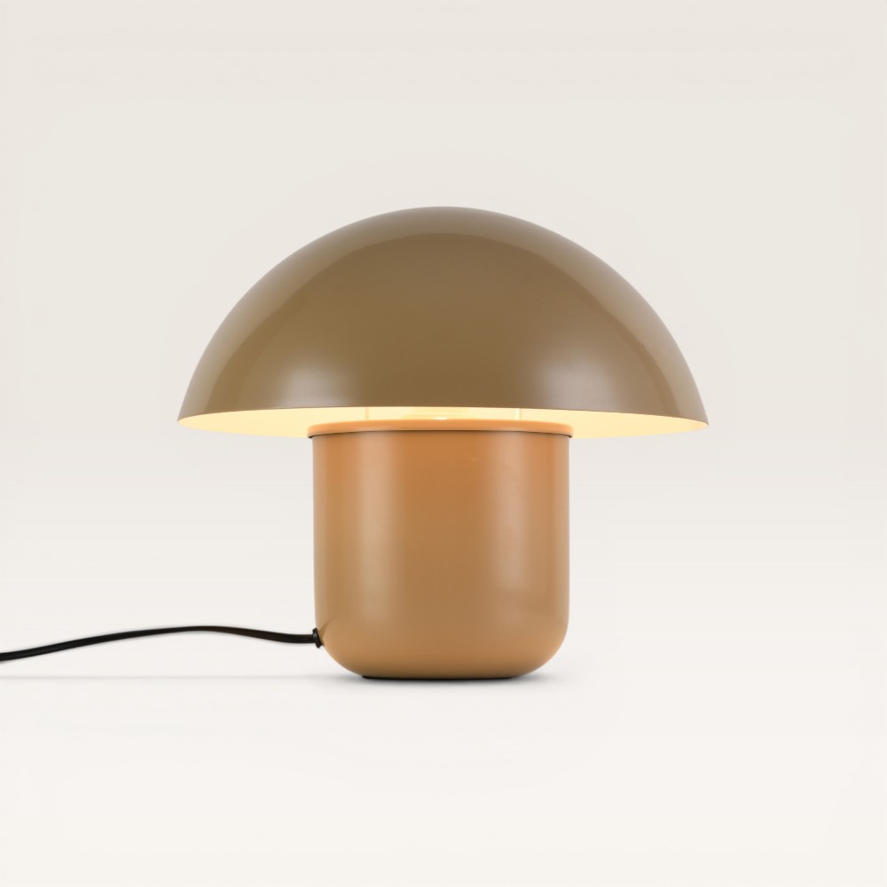 Tischleuchte Javera maronne - E14 - Bronze - Pilzform - IP20