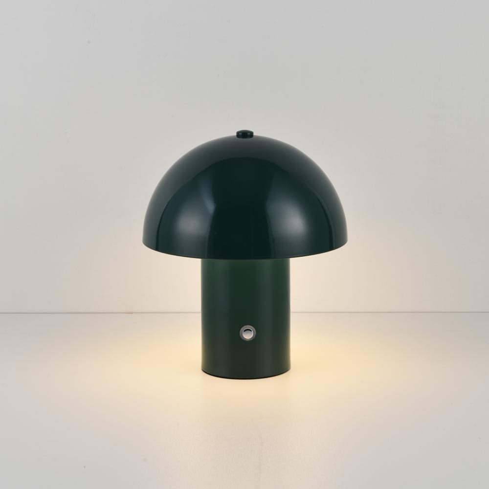 LED-Bordlampe Civaro verde - 2 W - Grøn - Champignonlampe - Genopladelig