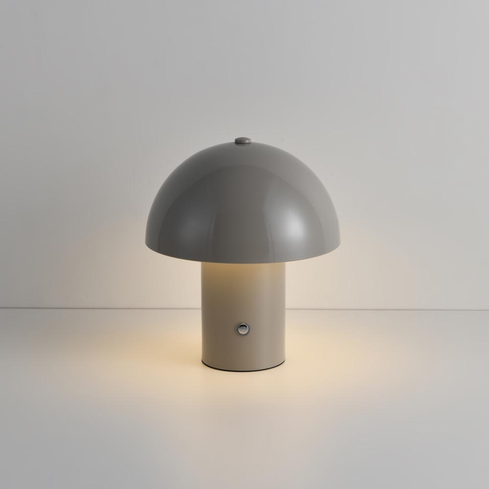 LED-Bordlampe Civaro taupe - 2 W - Taupe - Champignonlampe - Genopladelig
