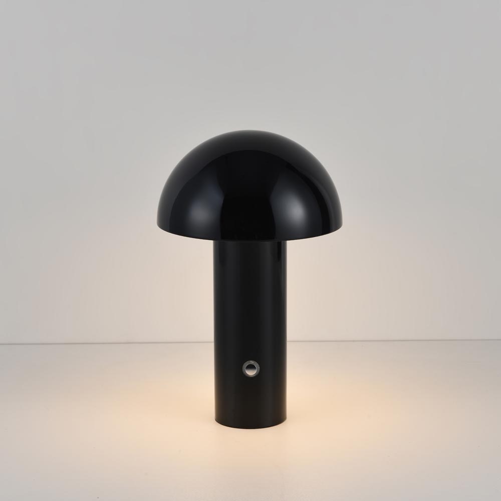 LED-Bordlampe Noryn nero - 2 W - Sort - Champignonlampe - Genopladelig