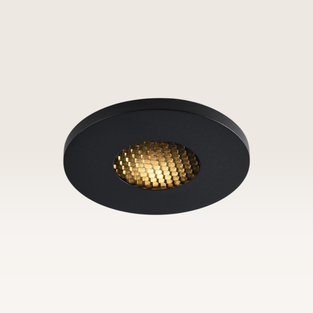 Spot encastrable Ulvion nero nova - Diamètre de perçage 60 mm - IP54 - Noir