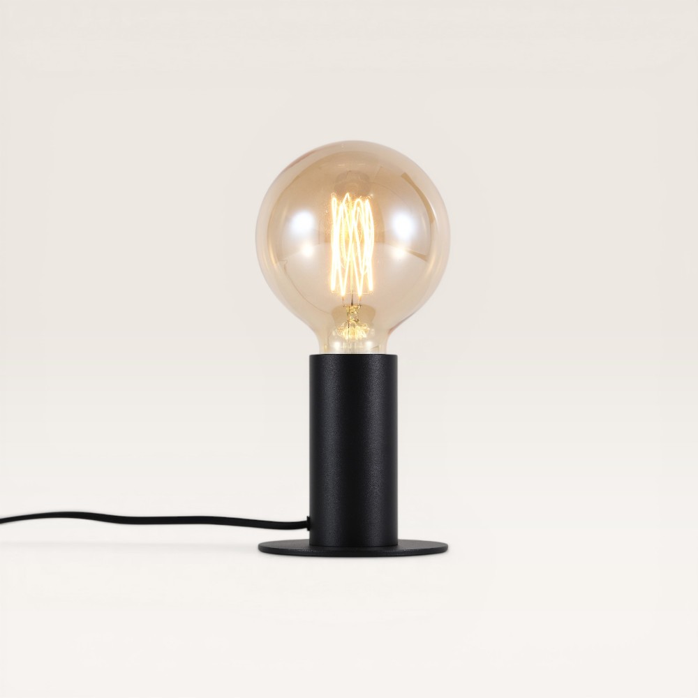 Lampe de table Albedo nero - E27 - 15 W - Design minimaliste - IP20