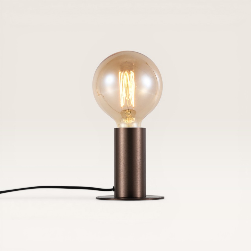 Lampe de table Albedo bronzo scuro - E27 - Design minimaliste - IP20