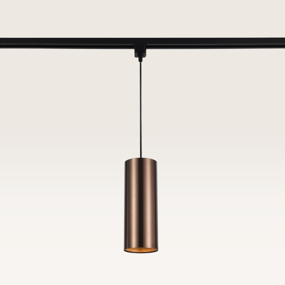 Pendant light Belano bronzo scuro l - GU10 - For rail system - Bronze - IP20