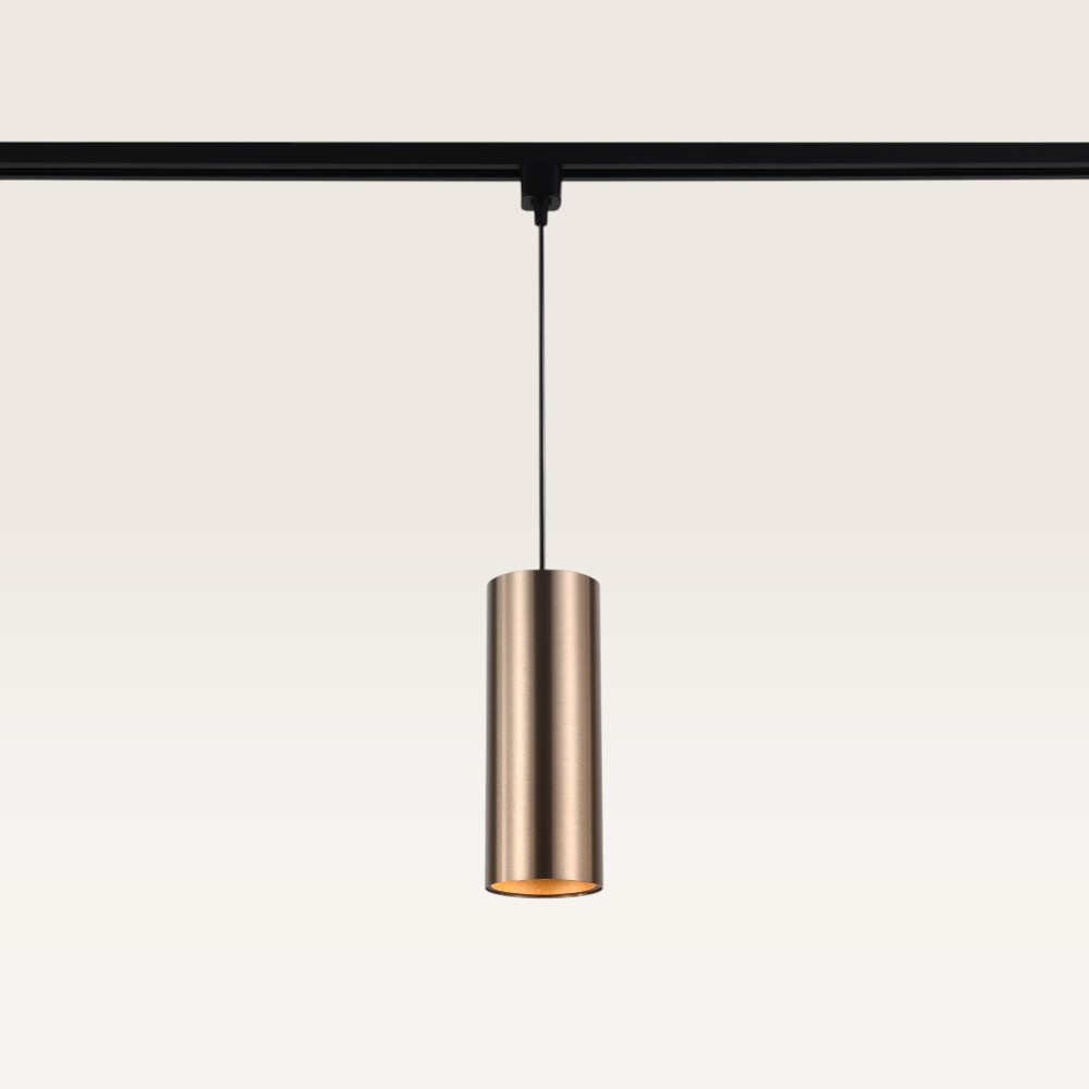 Pendant light Belano caramello l - GU10 - For rail system - Brown - IP20