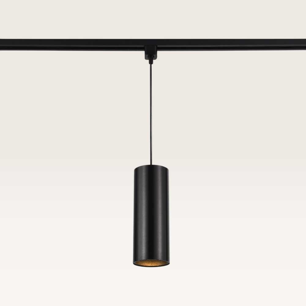 Pendant light Belano notte nera l - GU10 - For rail system - Black - IP20