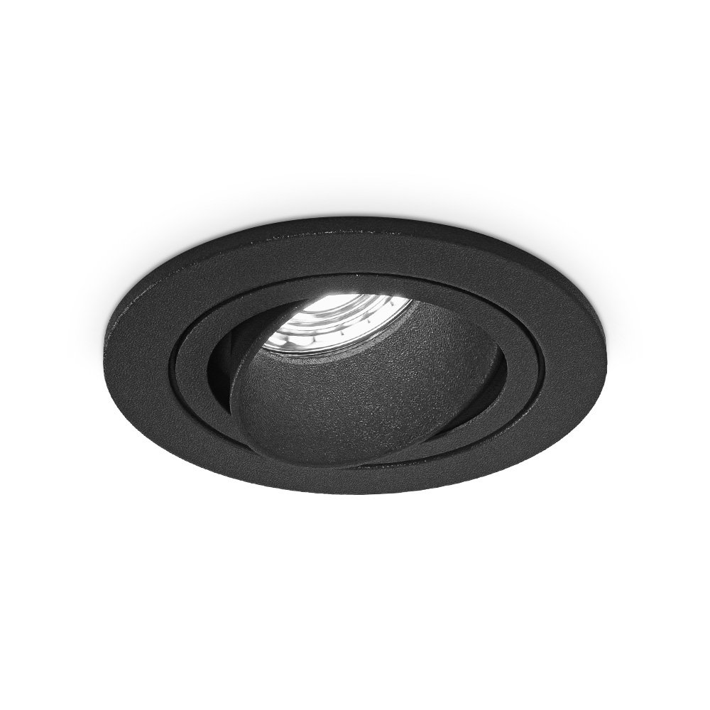 Philadelphia - Dimmable LED Recessed Spotlight - 4W - 6500K - Incl. GU10 - IP20 - Tiltable - Black