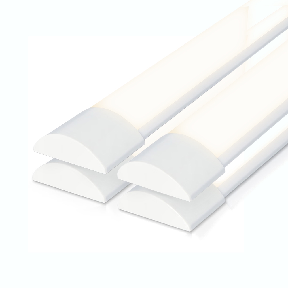 Set of 4 LED Batten 60cm - ultra thin - 20W 2400lm - 4000K - Replaces 160W - Samsung SMD