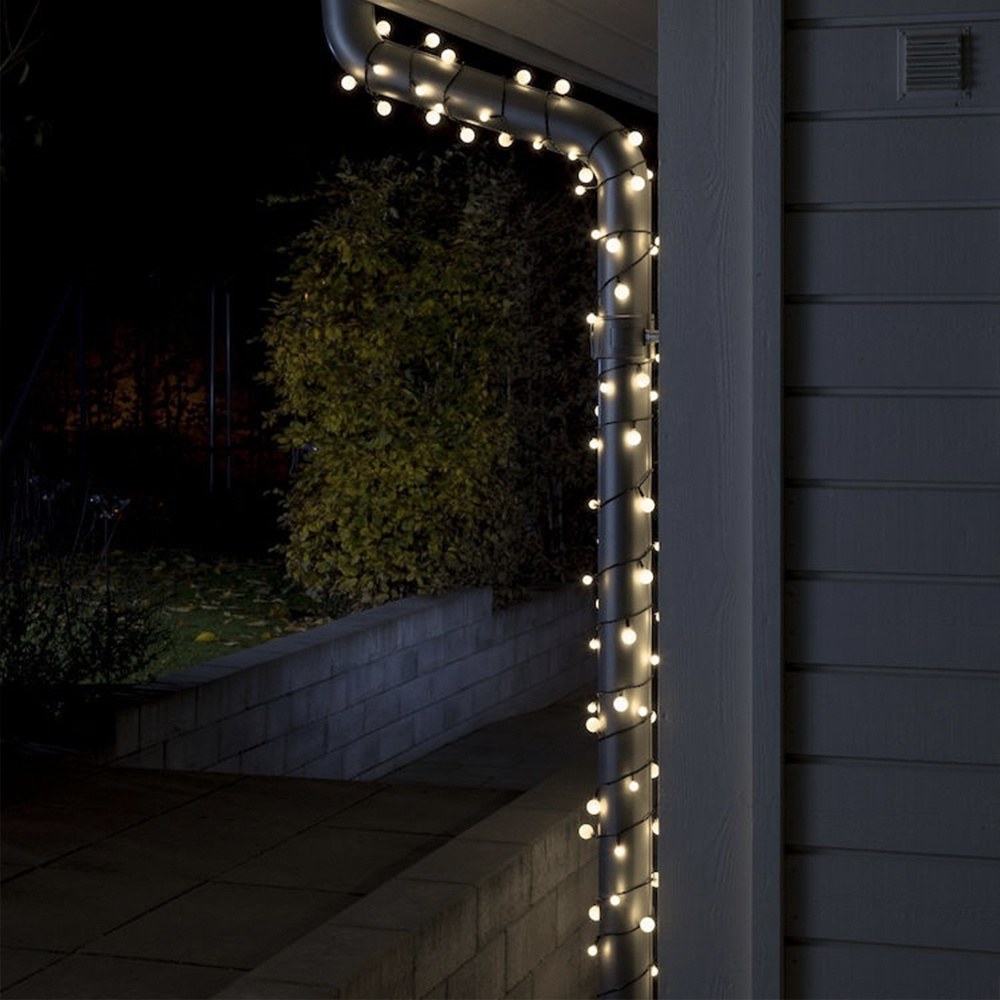 Dimmbare Lichterkette für den Außenbereich - Warmweiß - 80 kugelförmige LEDs - 6 Meter