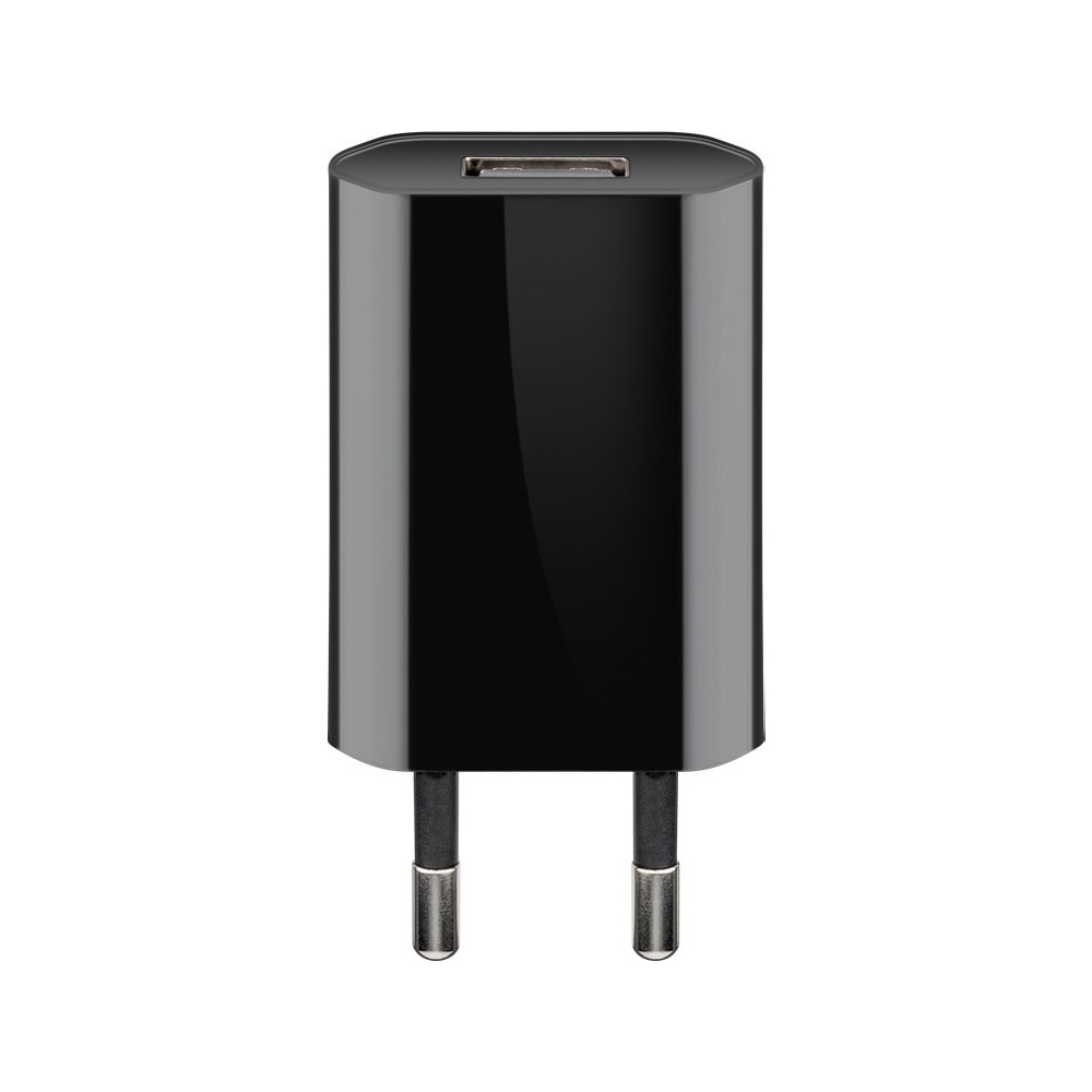 USB - A - adapter - USB - A - lader - 1 poorts - Slim - 1000mA - Zwart