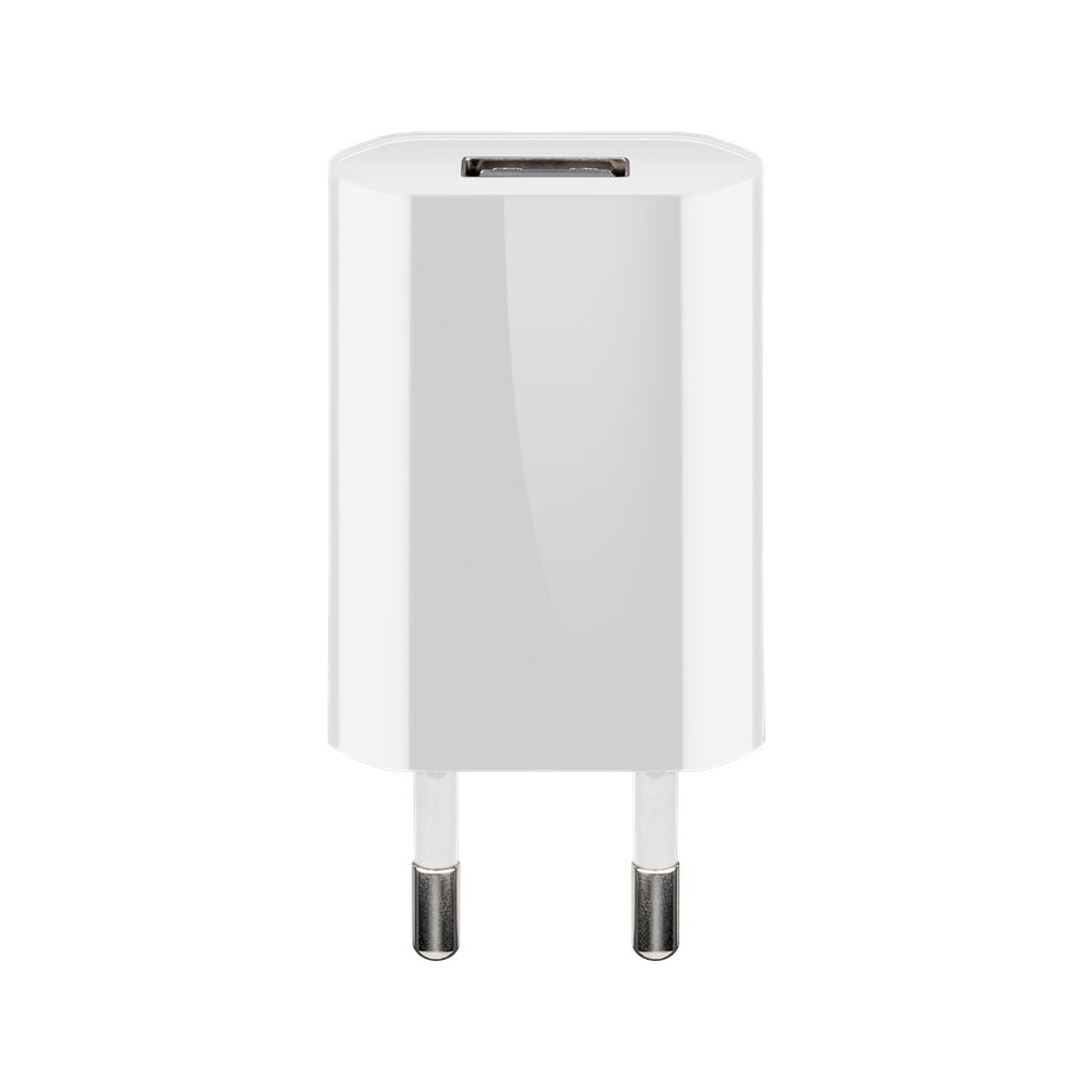 USB - A - adapter - USB - A - lader - 1 poorts - Slim - 1000mA - Wit