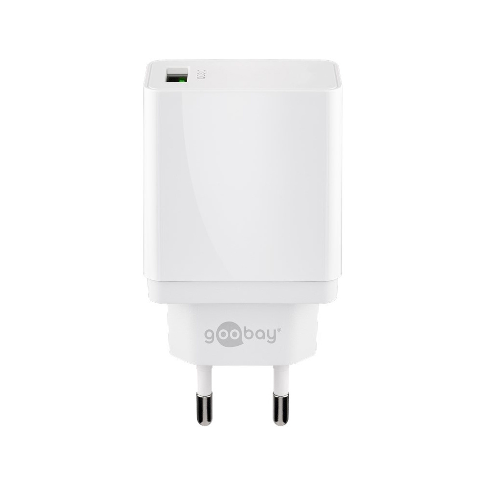 USB - A - adapter - USB - A - lader - 1 poorts - Quick charge 3.0 - 3000mA - 18W - Wit