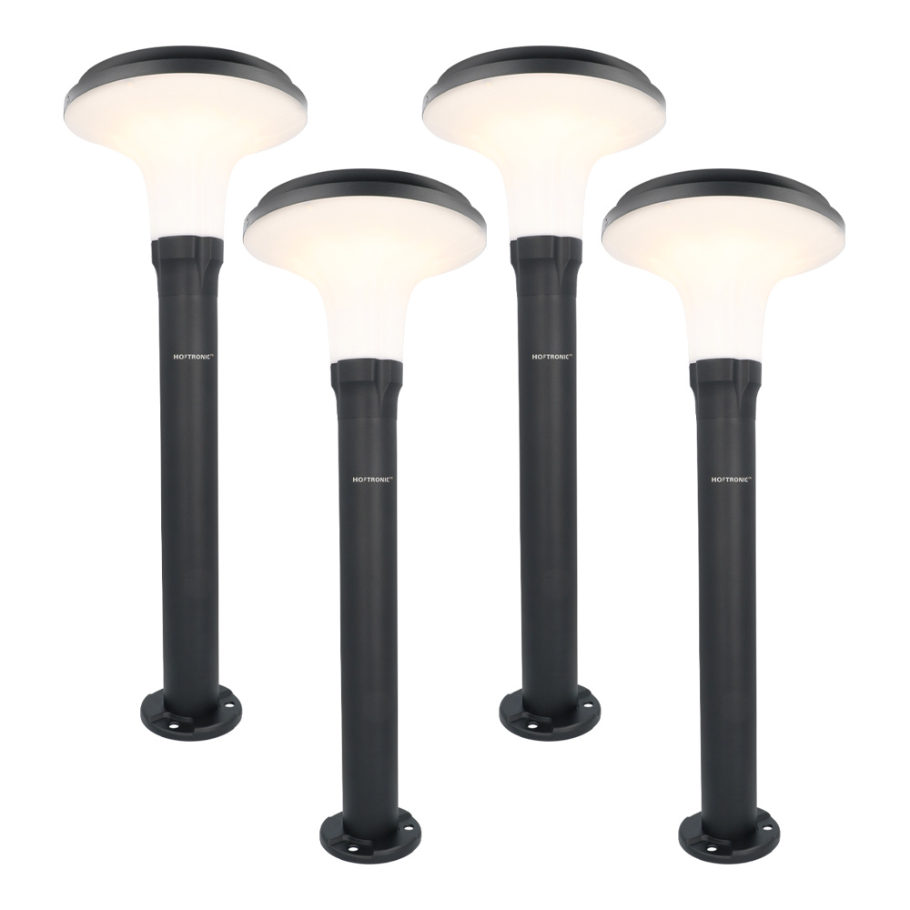 4x Layton solar pedestal lights - 3000K - 900 Lumen - 6-12 hour - IP65