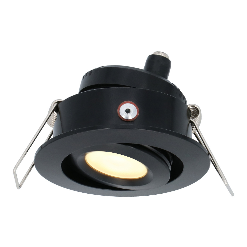 Sienna Mini LED Einbaustrahler 12V - 3W 200lm - Dimmbar - 2700K - IP44 - Schwarz